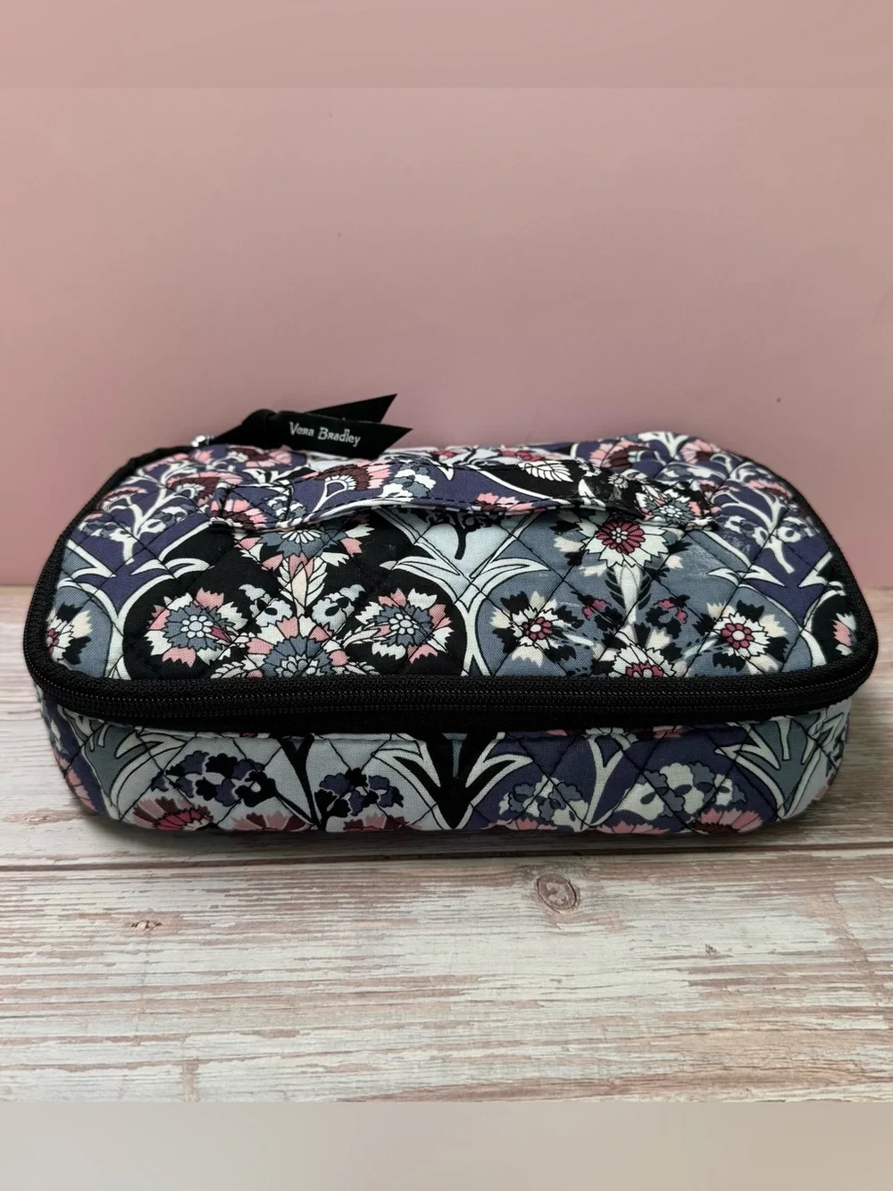Vera Bradley 4 Pc Cosmetic Makeup Organizer Set in Cotton ORNATE BLOOMS